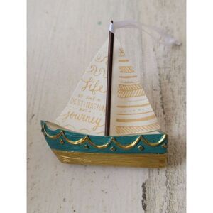 Hallmark sail boat ornament Xmas Decor sea ocean